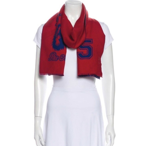 GUCCI Tiger Jacquard Wool Muffler Scarf - Picture 10 of 10